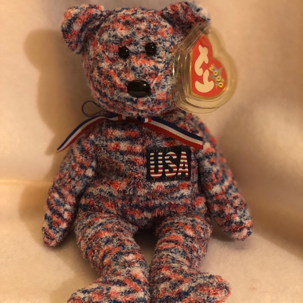 Ty Beanie Baby USA Bear with Flag Patch🇺🇸